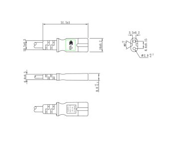 Netzkabel Eurostecker Typ C auf C7, 0,75mm², VDE, schwarz, Länge 5,00m